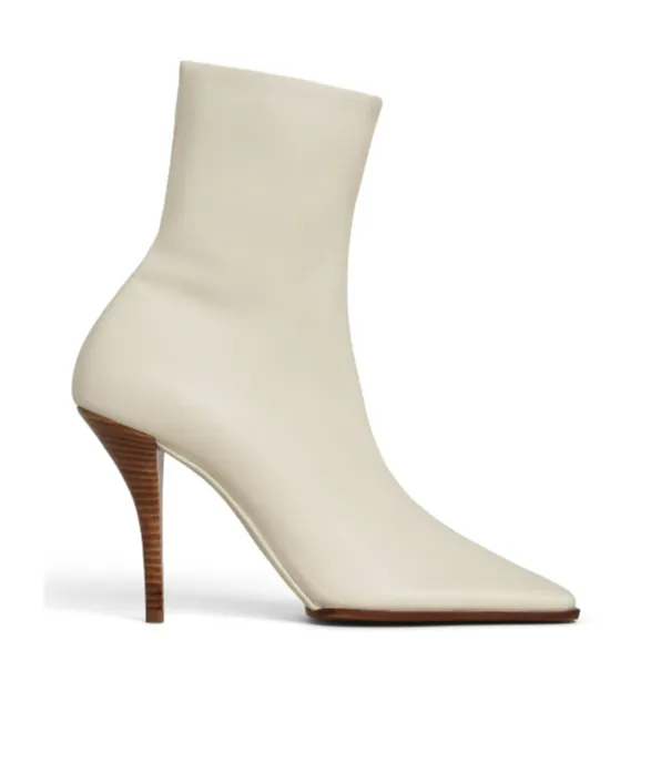 Soft Square Boots In Leather