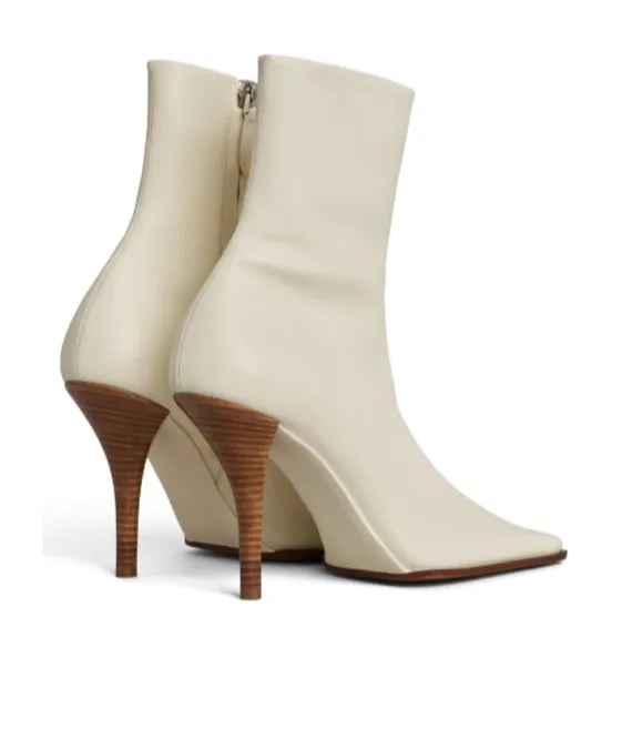 Soft Square Boots In Leather