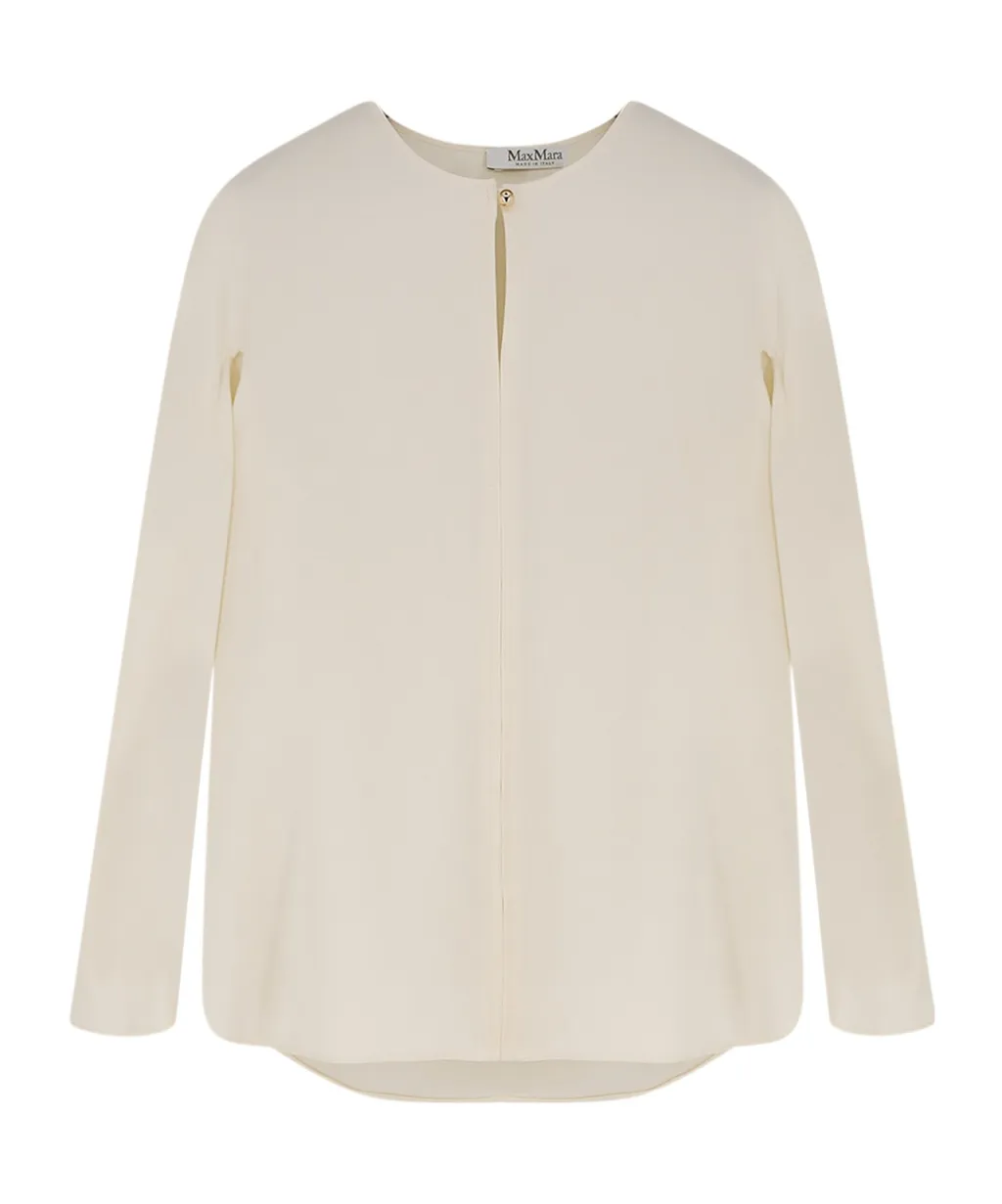 Max Mara Mitico Crewneck Long-Sleeved Blouse