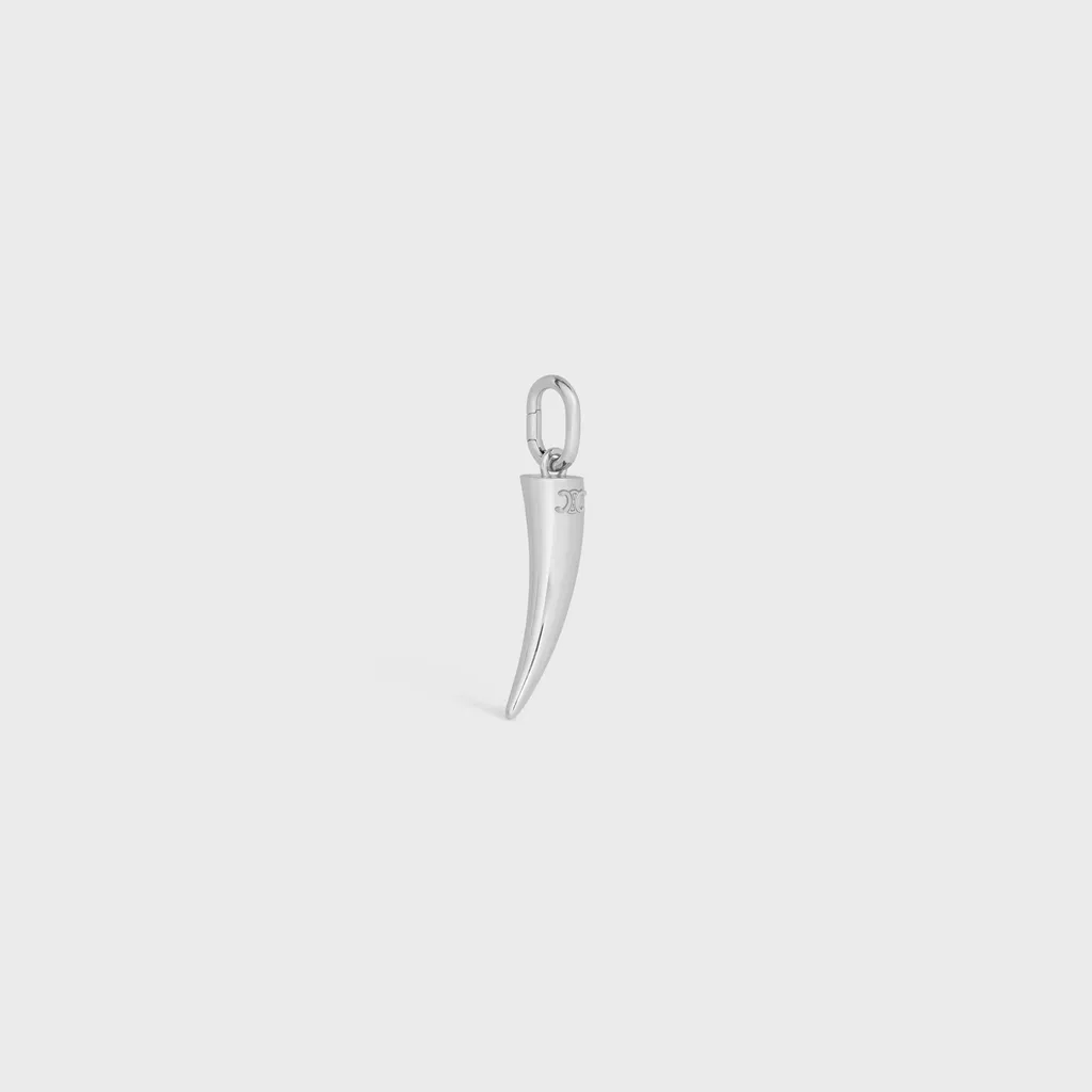Celine Charms Horn In Brass With Rhodium Finish