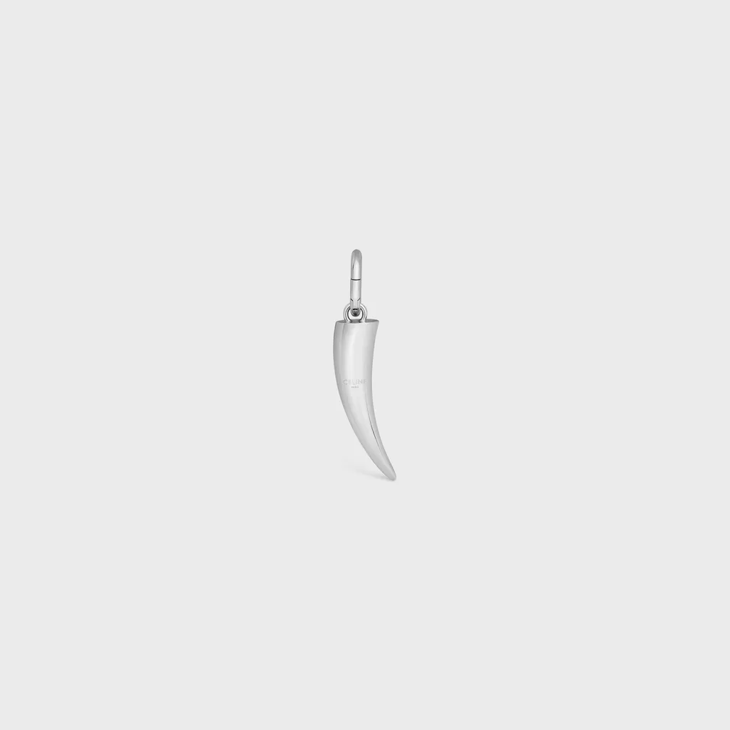Celine Charms Horn In Brass With Rhodium Finish