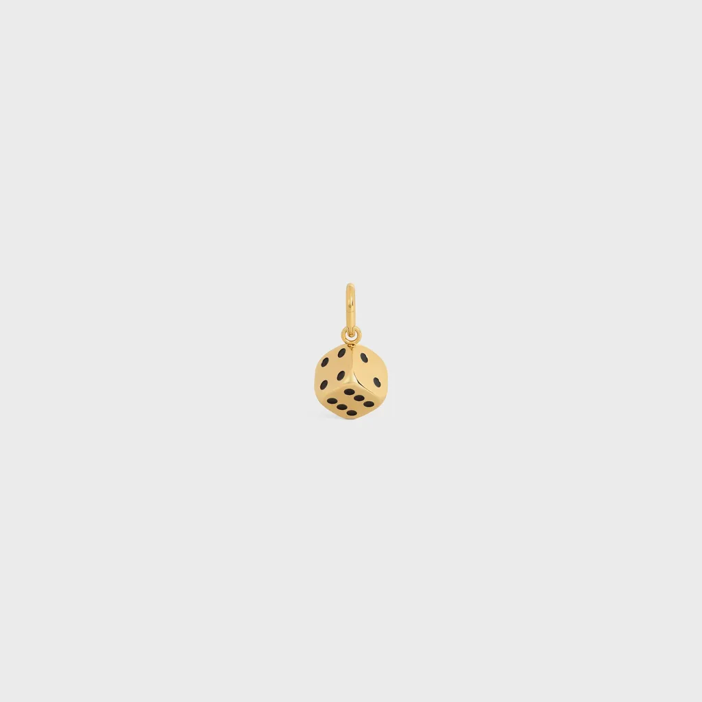 Celine Charms Triomphe Dice In Enamel And Aluminium