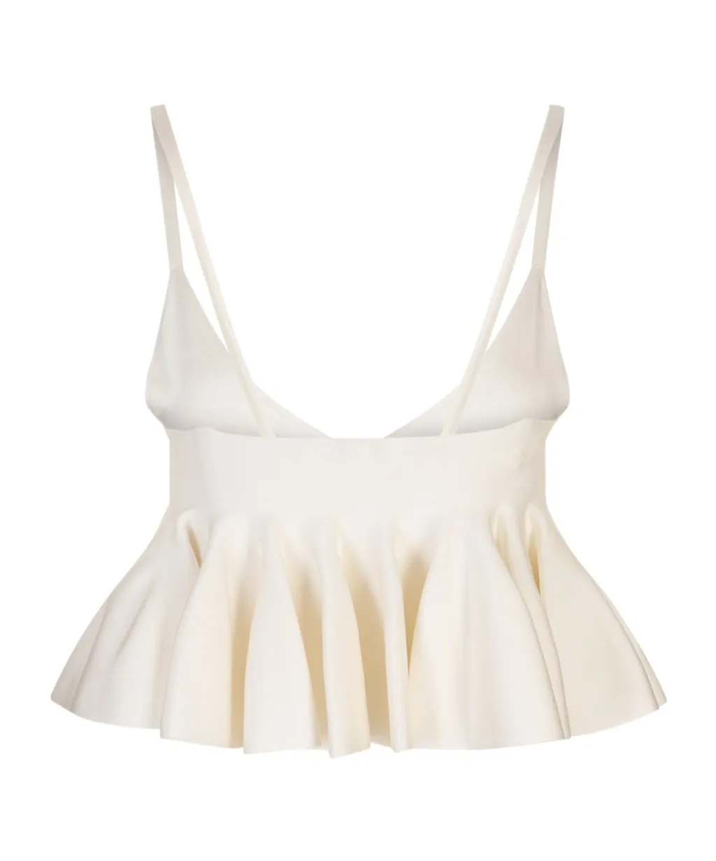 AlaÏA Peplum Hem Ruffled Top