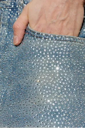 Amiri Embellished Straight-Leg Jeans