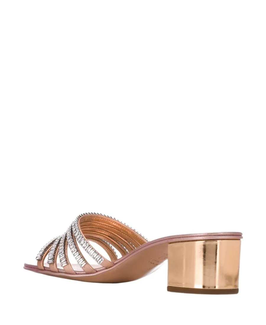 Strap Crystal High-Heeled Sandals