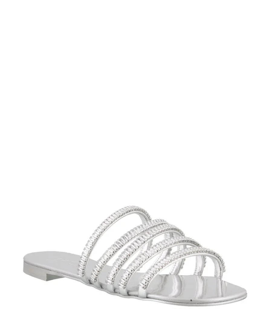 Crystal Inlaid Multi-Strap Sandals
