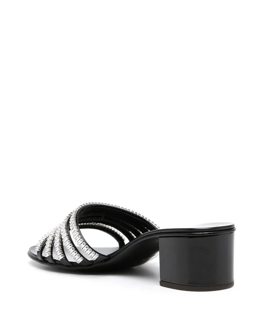 Crystal Inlaid High-Heeled Sandals
