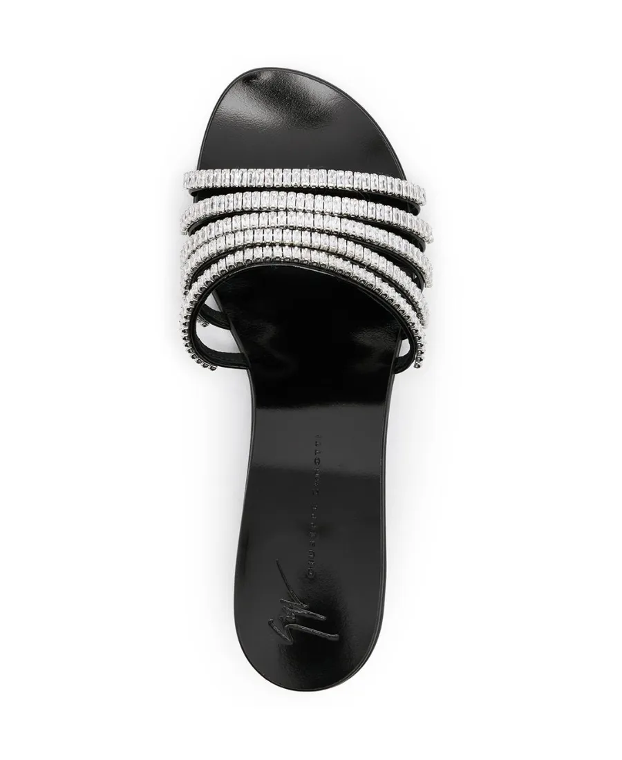 Crystal Inlaid High-Heeled Sandals