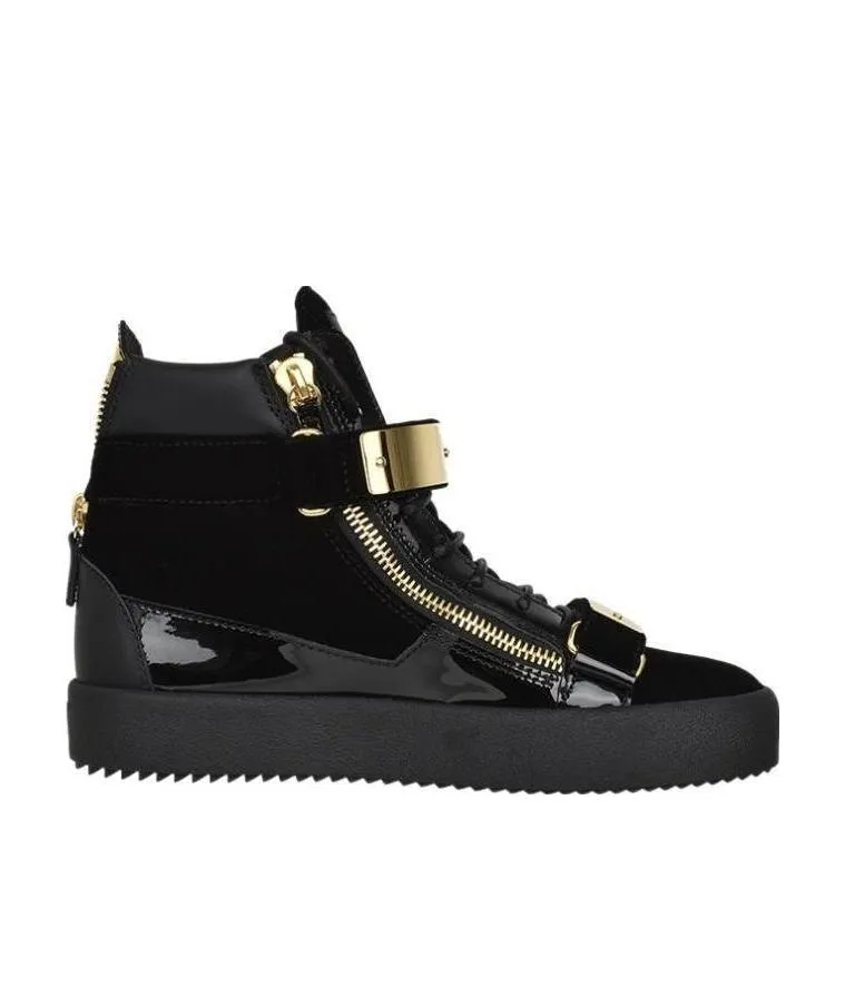 Side Zipper High-Top Casual Shoes