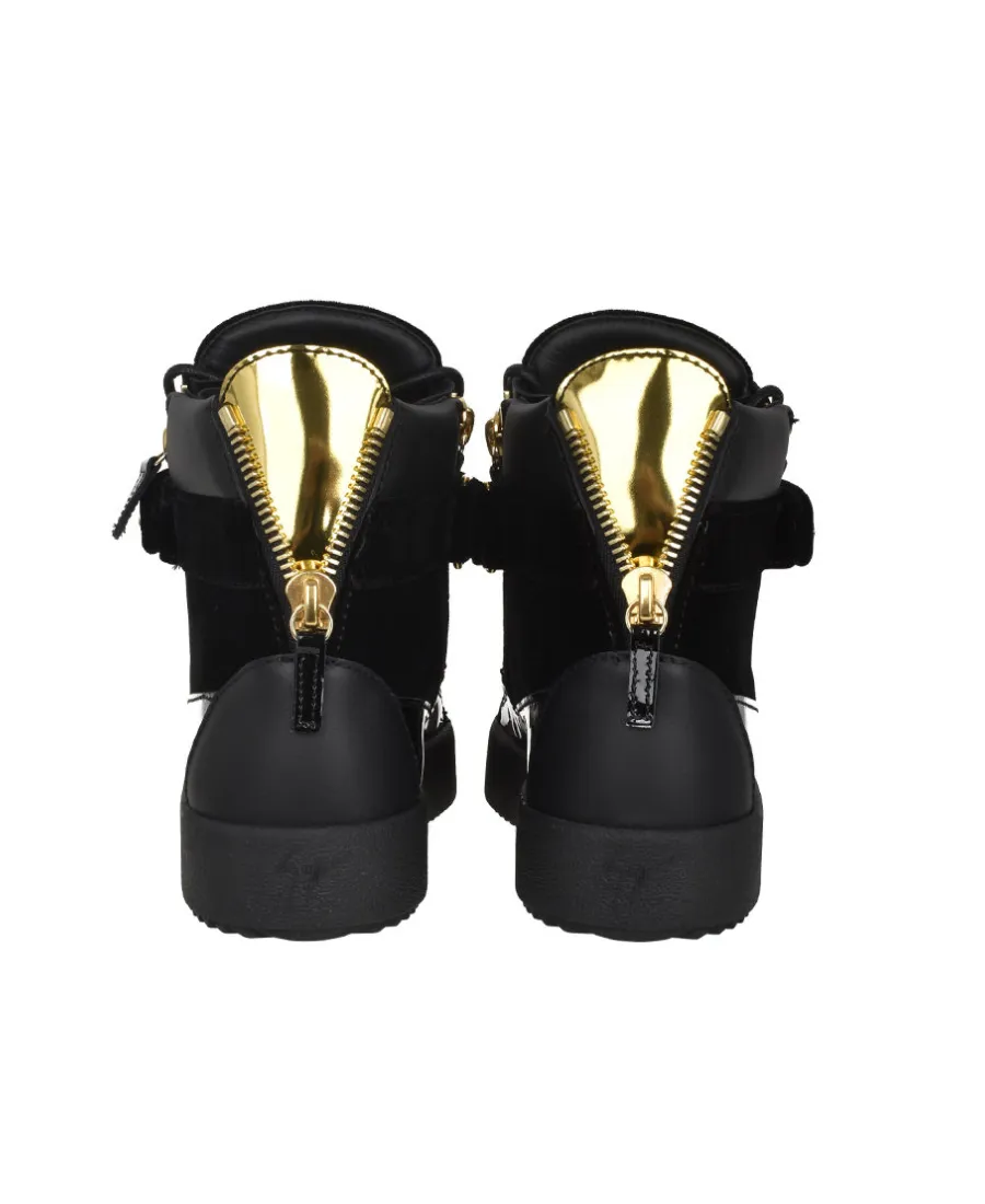 Side Zipper High-Top Casual Shoes