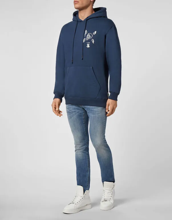 Hooded Printed Sweater