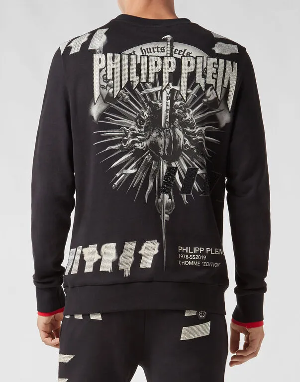 Black Printed Hoodie