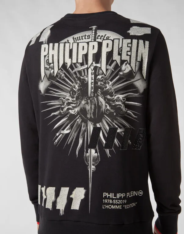 Black Printed Hoodie