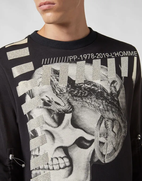 Black Printed Hoodie