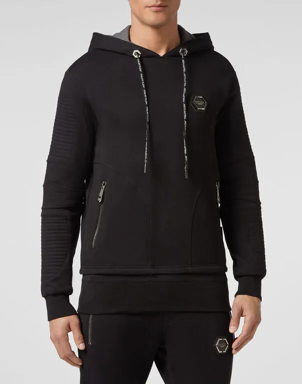 Logo Details Hooded Hoodie