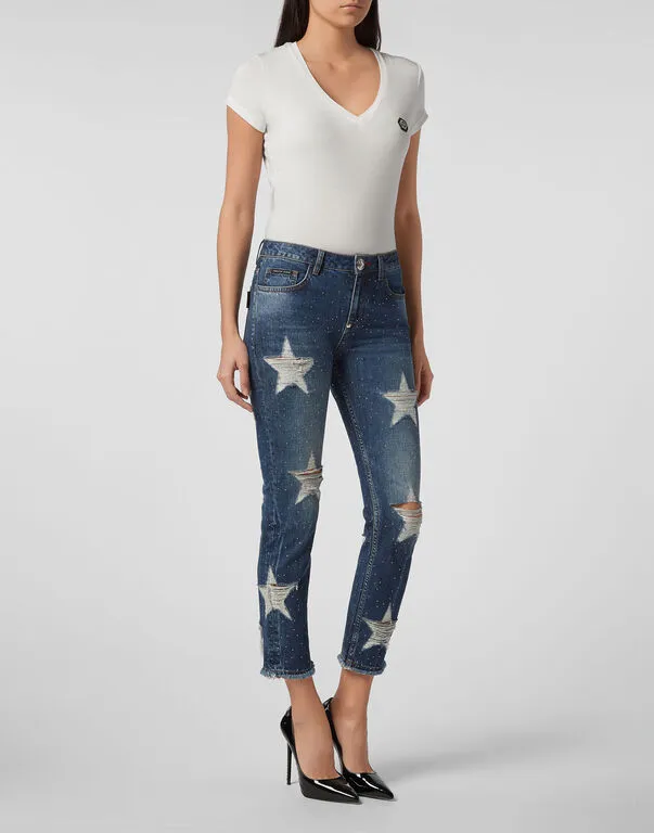 Logo Details Jeans