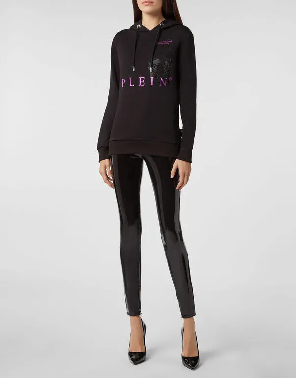 Logo Details Hooded Hoodie