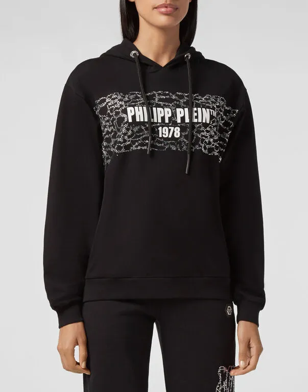 Logo Details Hooded Hoodie