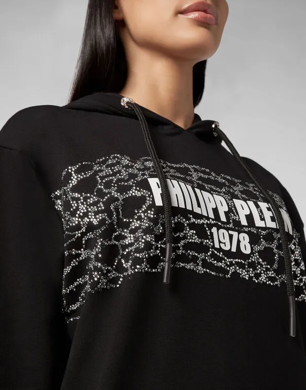 Logo Details Hooded Hoodie