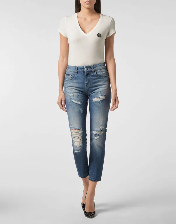 Logo Details Jeans