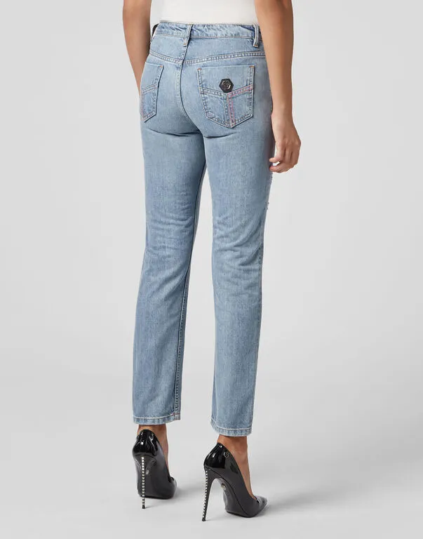 Logo Details Jeans