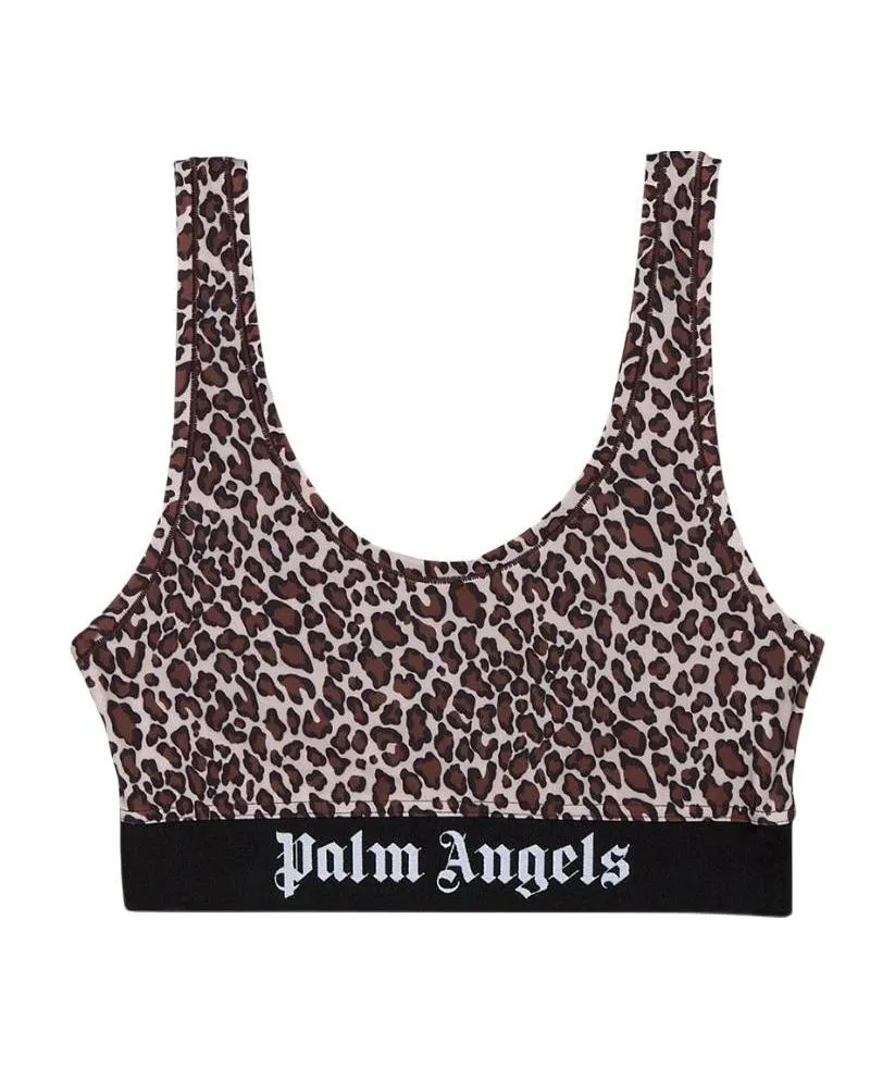 Leopard-Print Cropped Vest