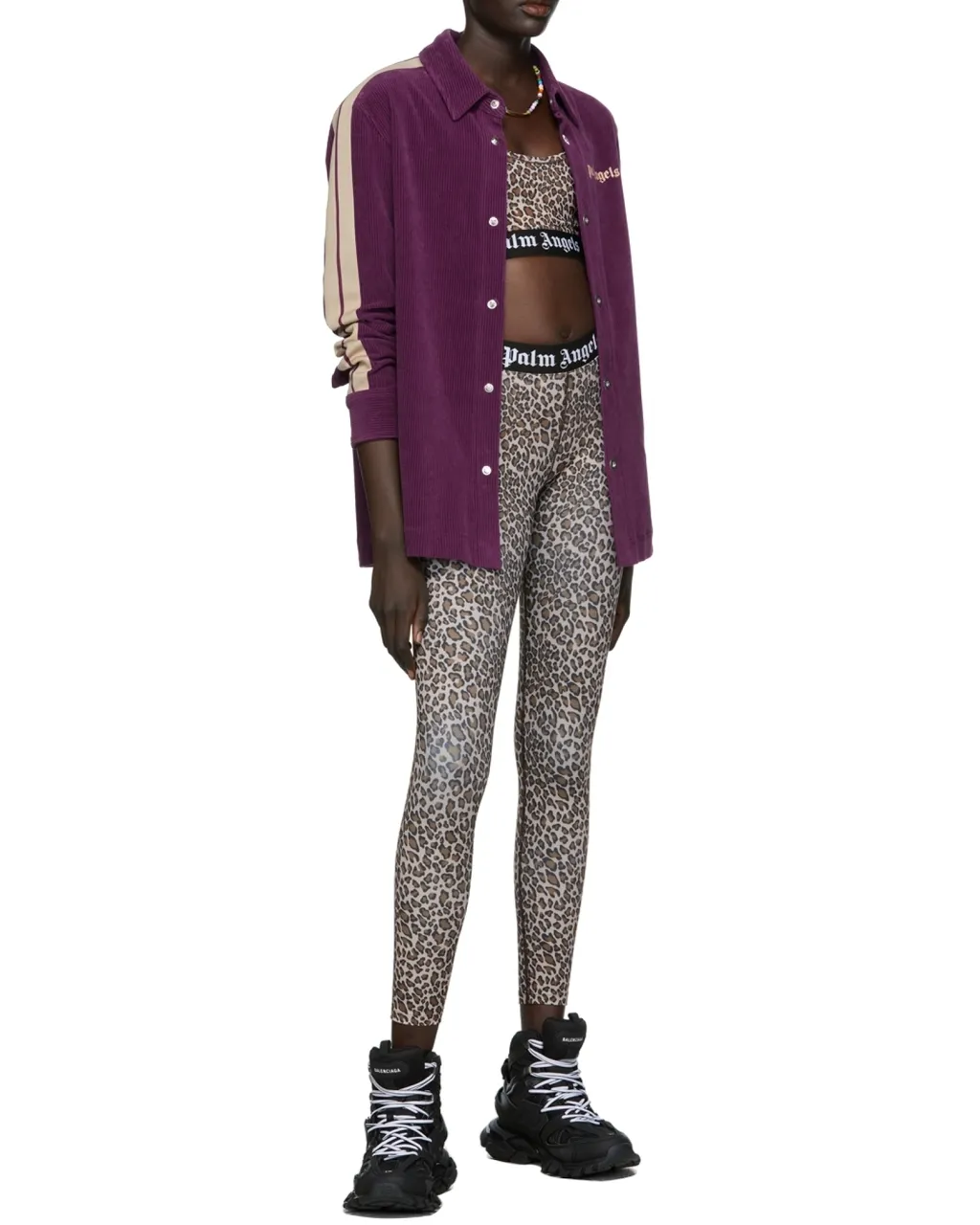 Leopard-Print Cropped Vest