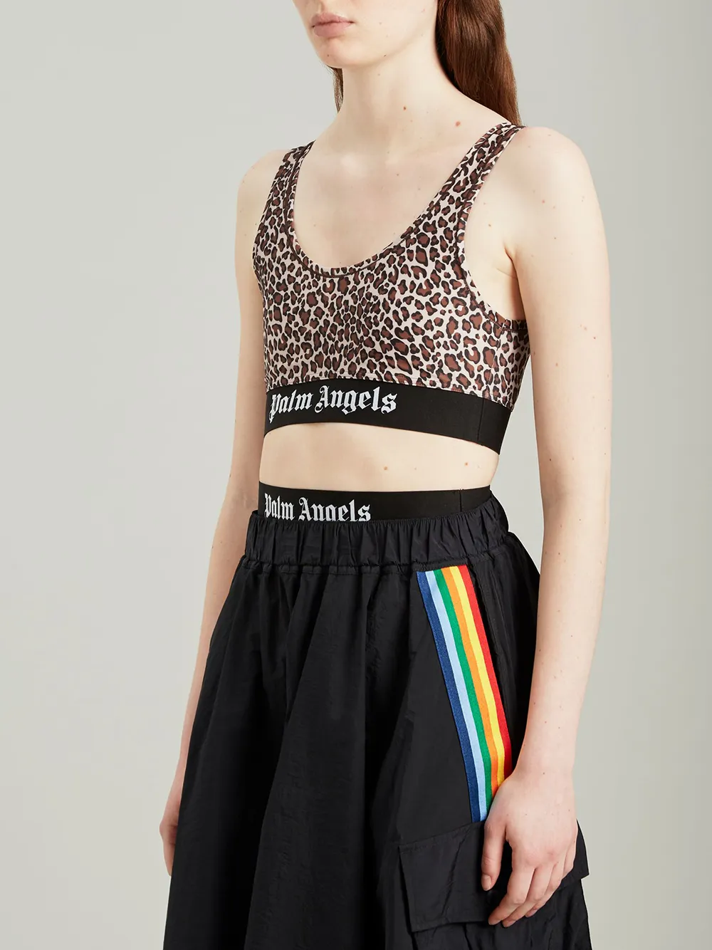 Leopard-Print Cropped Vest