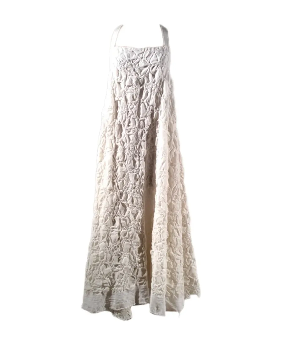 Pleated Halter Dress