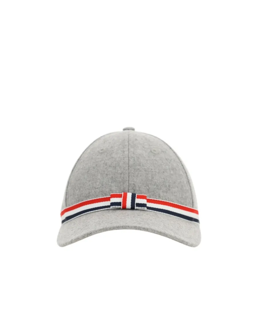 Thom Browne 4-Bar Striped Bow Baseball Cap