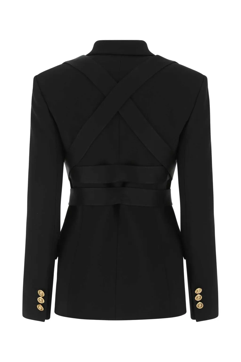 Versace Strap Detailed Single Breasted Jacket