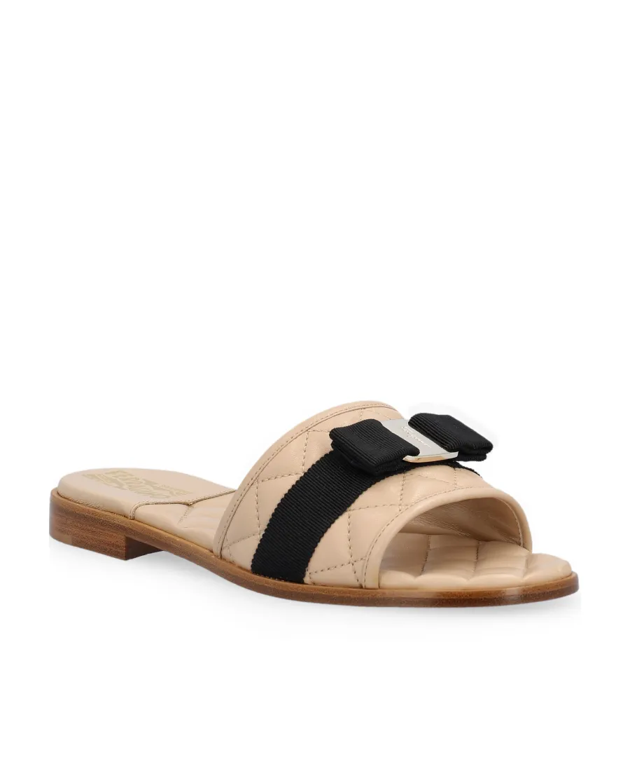 Vara Bow Quilted Slides