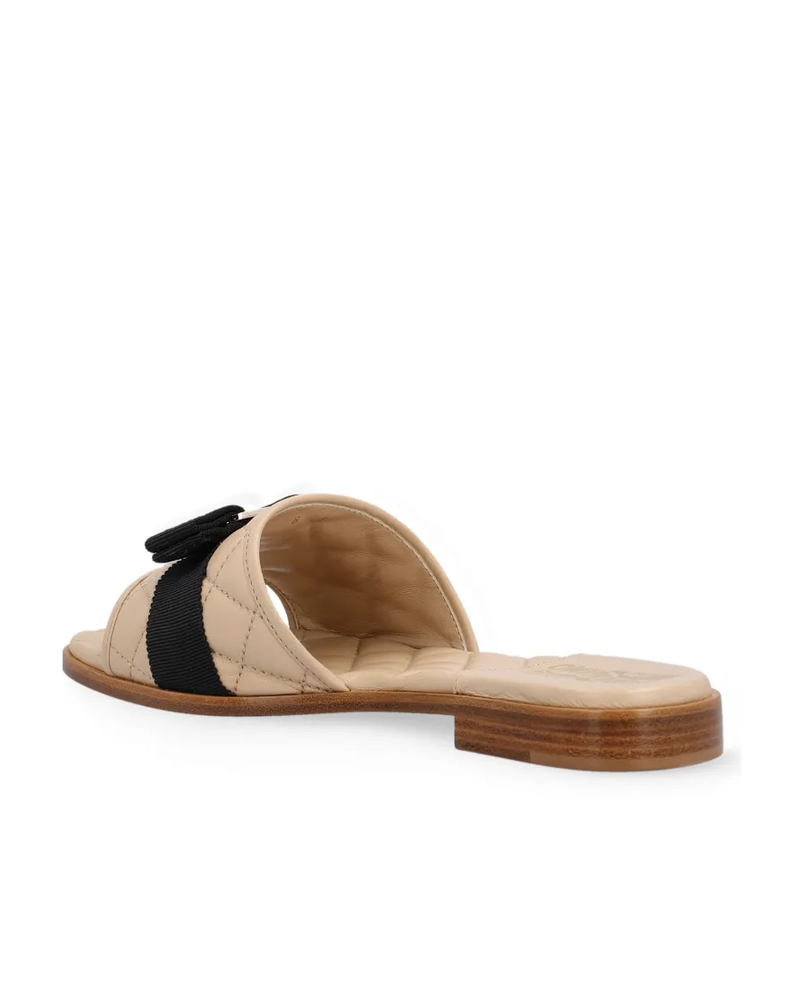 Vara Bow Quilted Slides