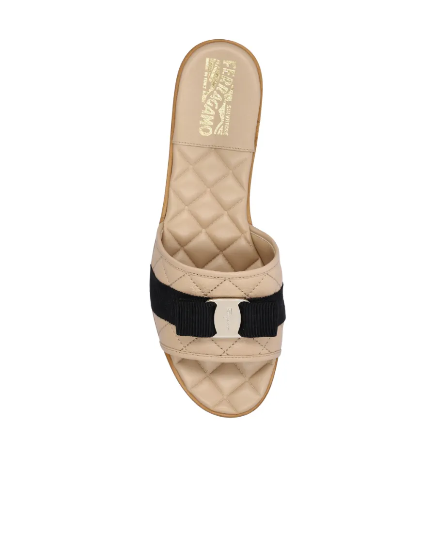 Vara Bow Quilted Slides