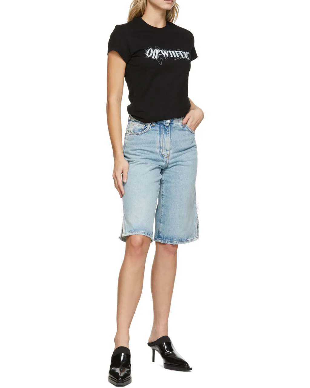 Off-White Crewneck Logo Detailed T-Shirt