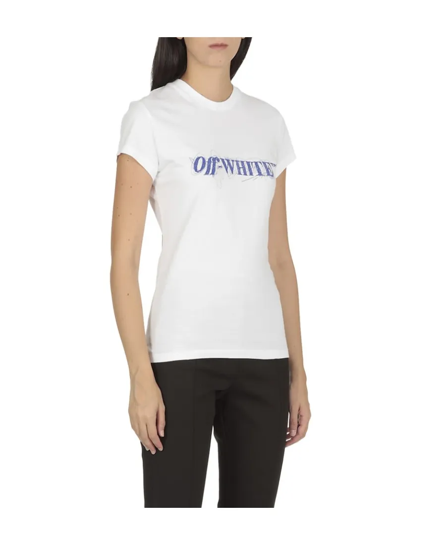 Off-White Crewneck Logo Detailed T-Shirt
