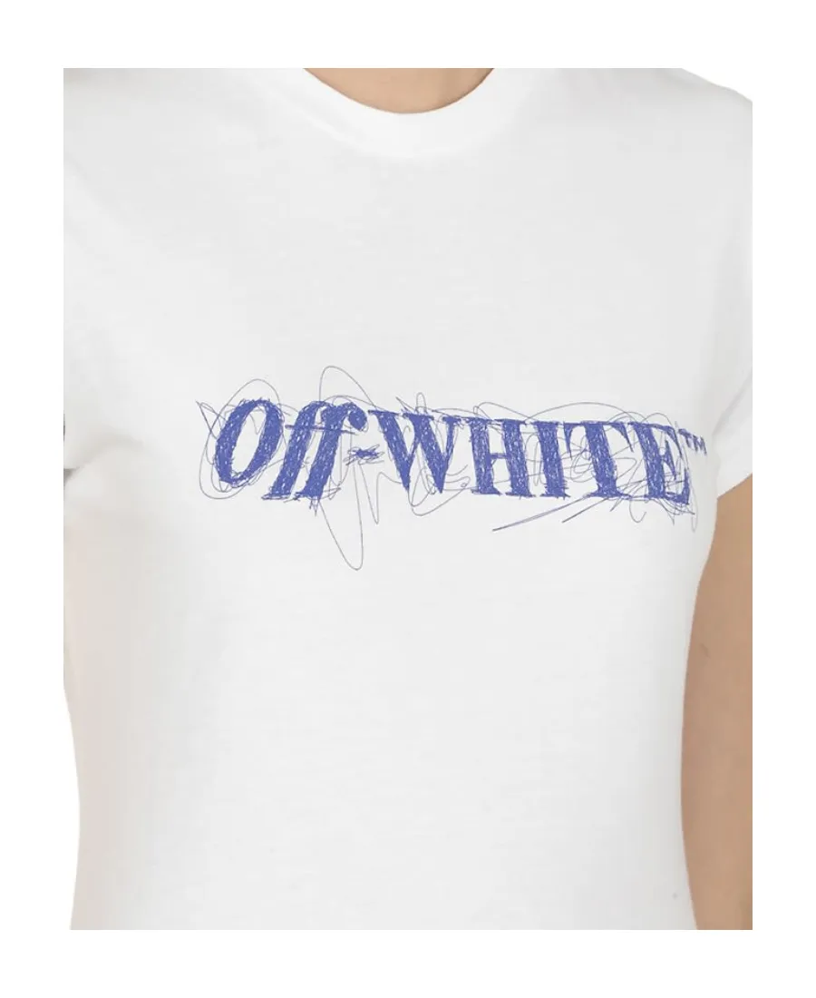 Off-White Crewneck Logo Detailed T-Shirt