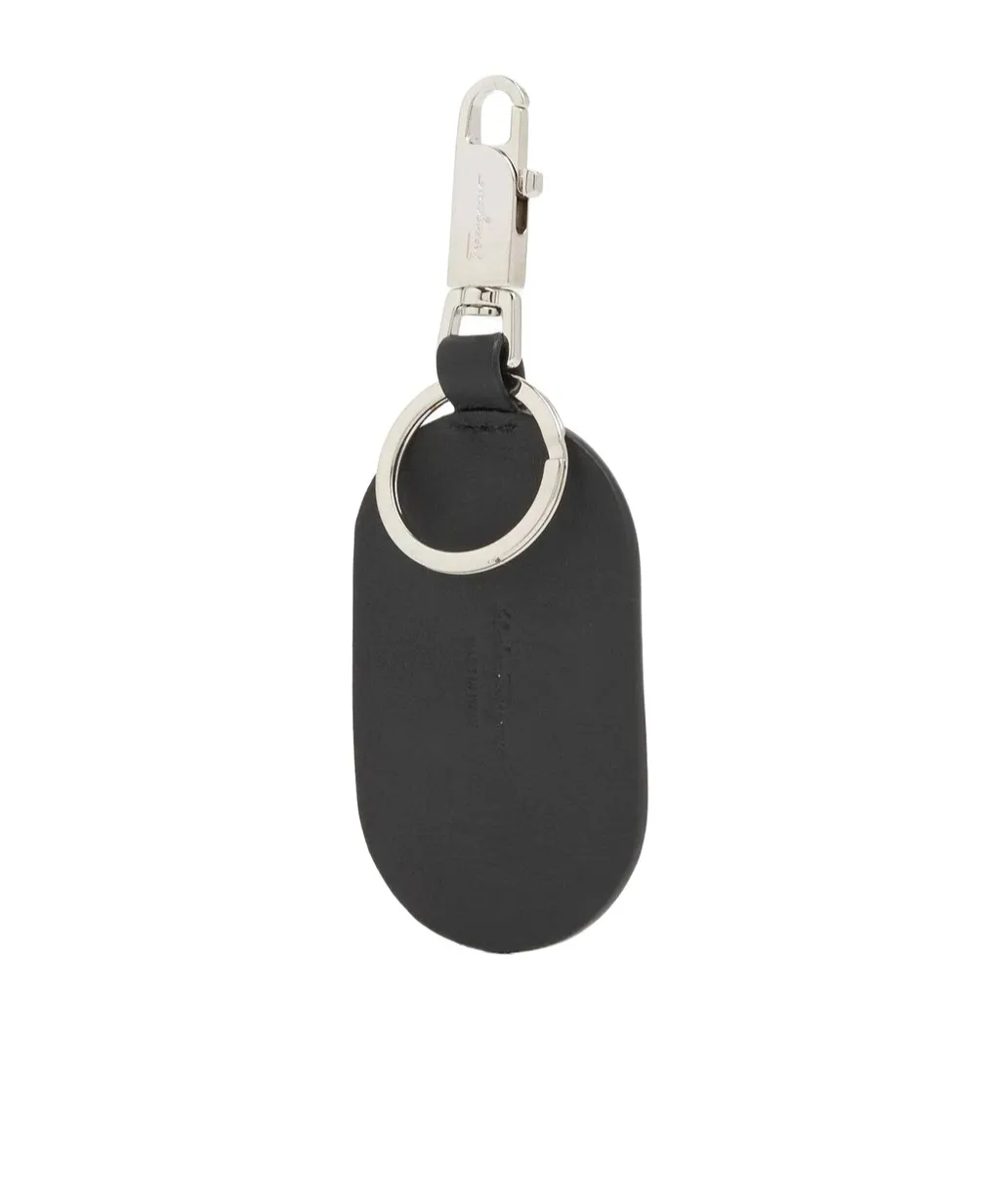 Logo-Plaque Leather Keyring