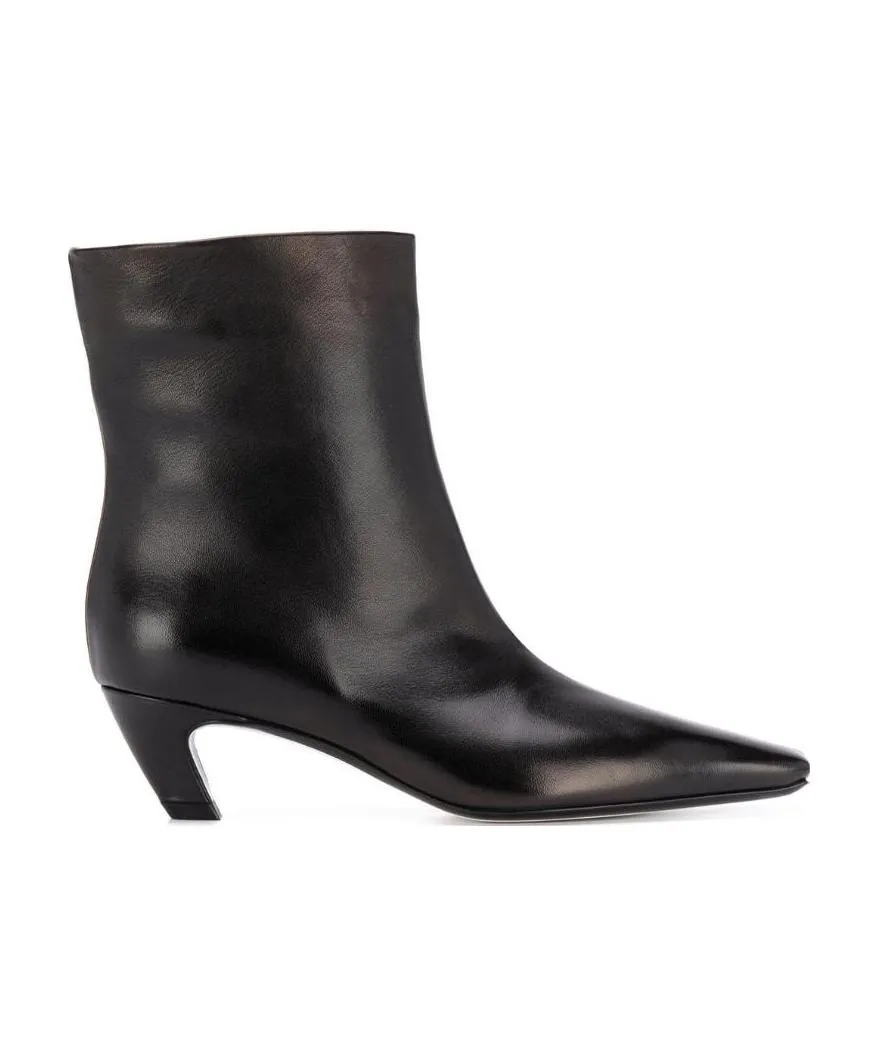 Square-Toed Ankle Boots