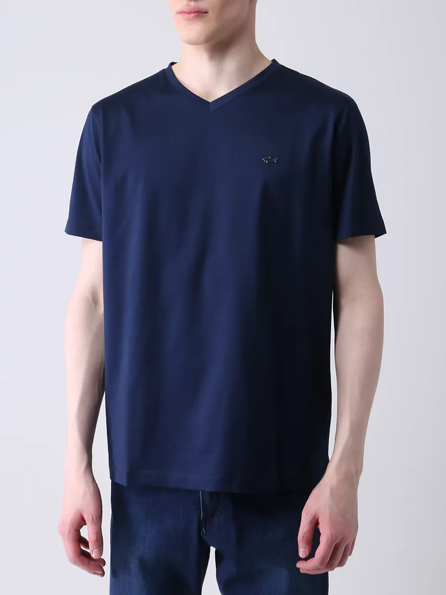 V-Collar Logo T-Shirt