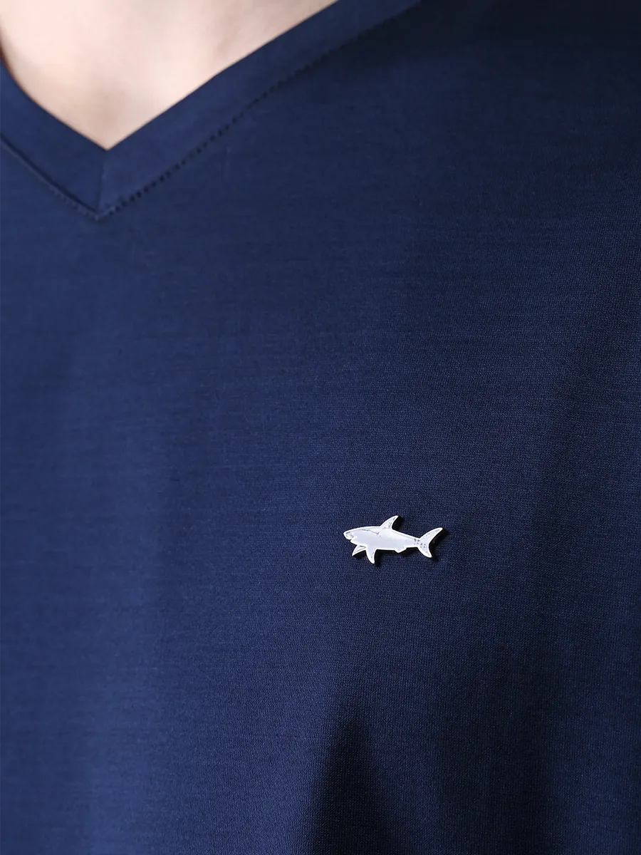 V-Collar Logo T-Shirt