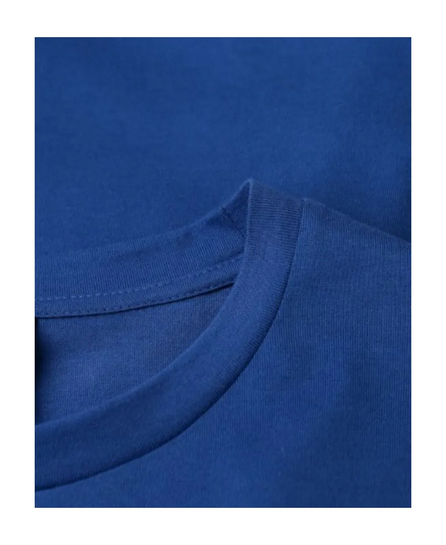 Round Collar Embossed T-Shirt