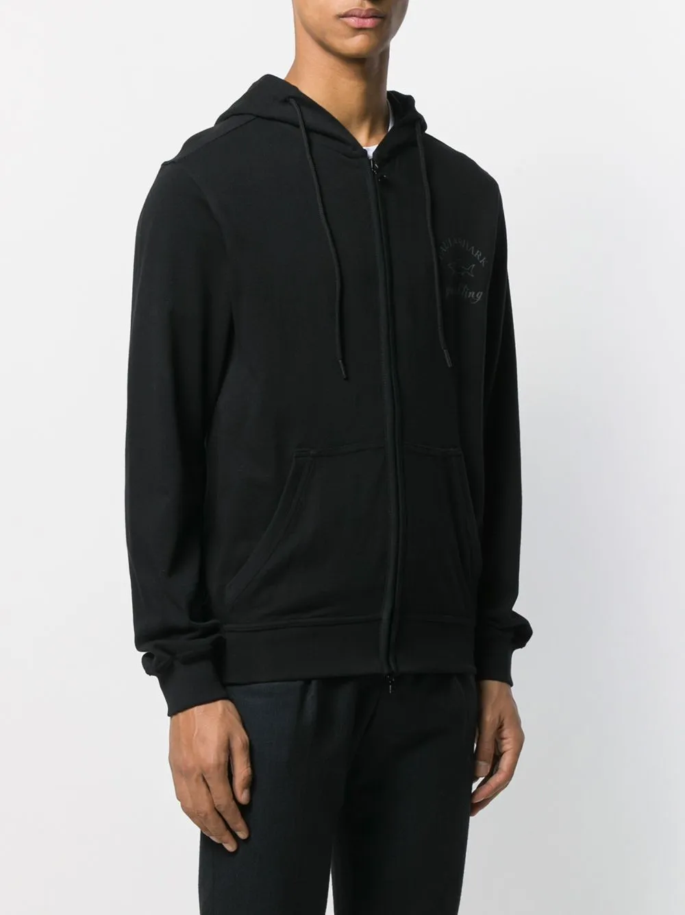 Logo Printed Hooded Casual Jacket