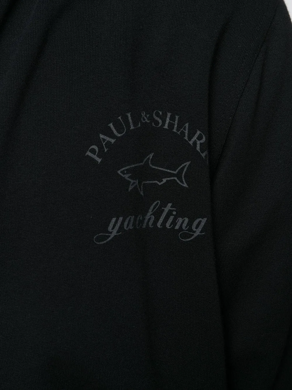 Logo Printed Hooded Casual Jacket
