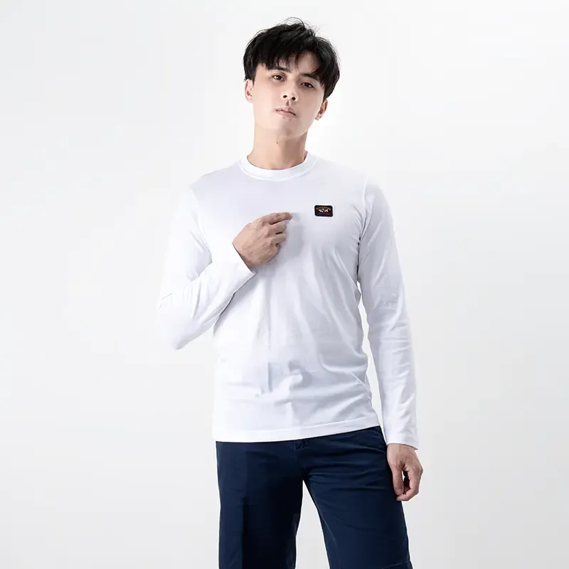 T-Shirt With Round Neck And Long Sleeves
