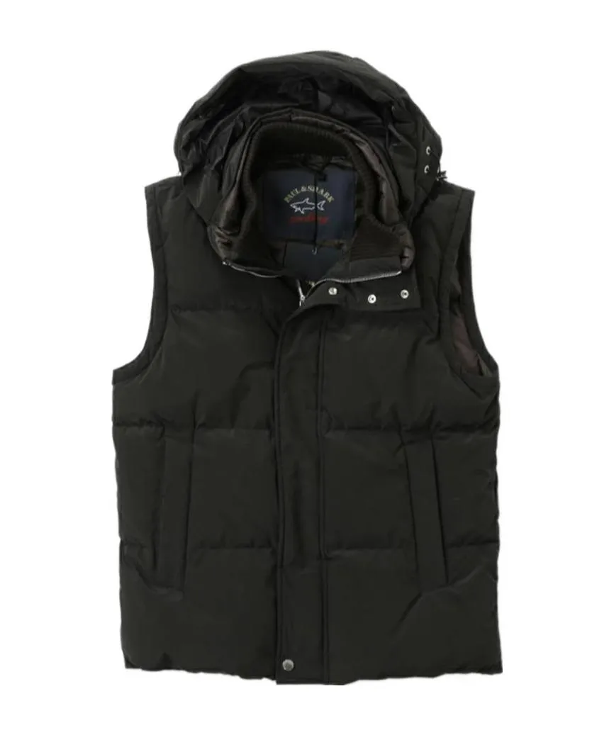 Logo Patch Hooded Down Jacket