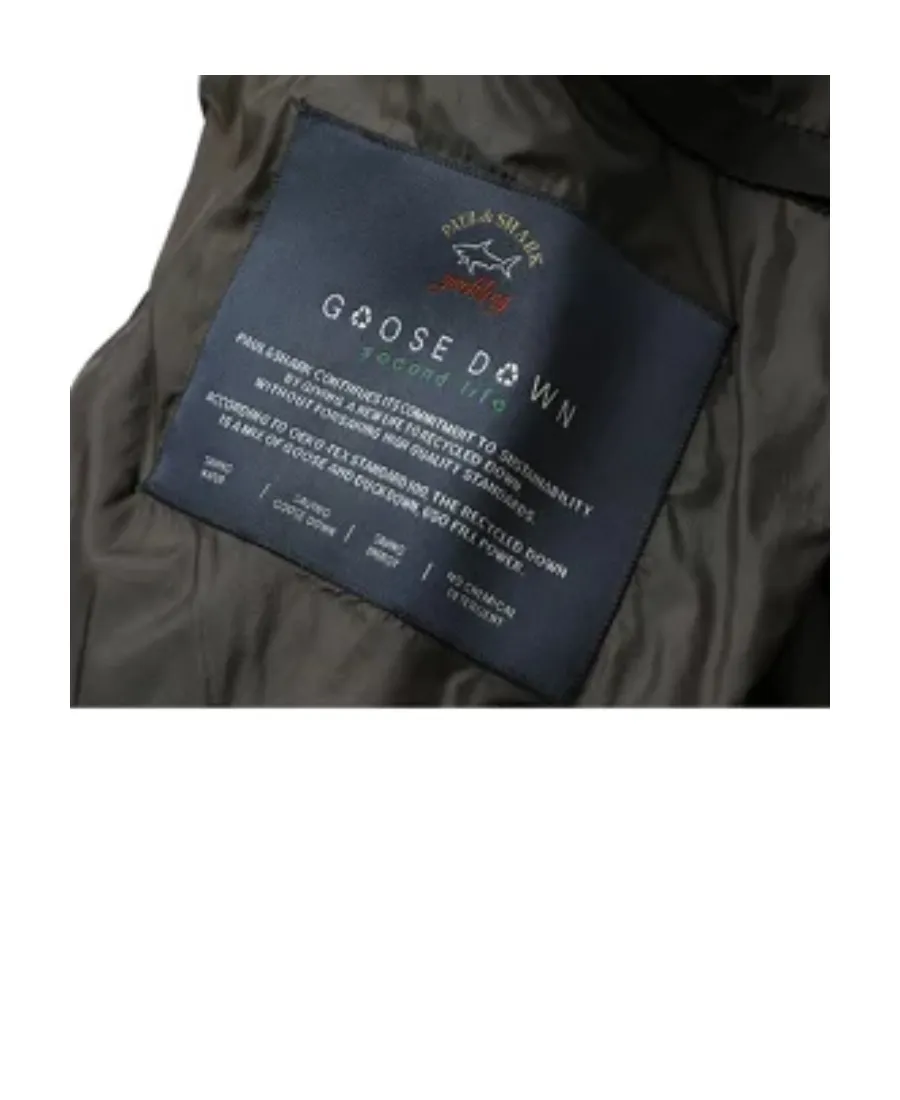 Logo Patch Hooded Down Jacket