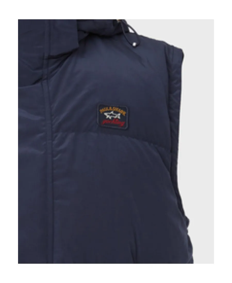 Logo Patch Hooded Down Jacket