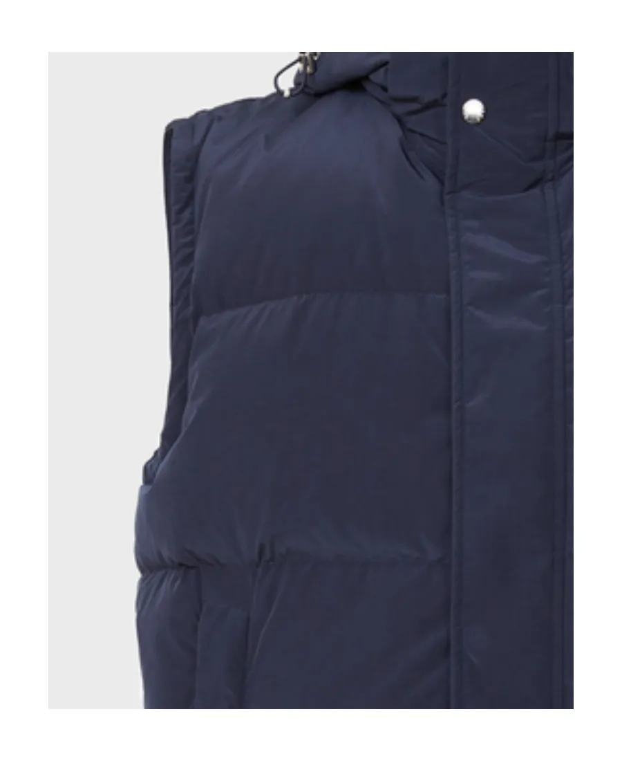 Logo Patch Hooded Down Jacket