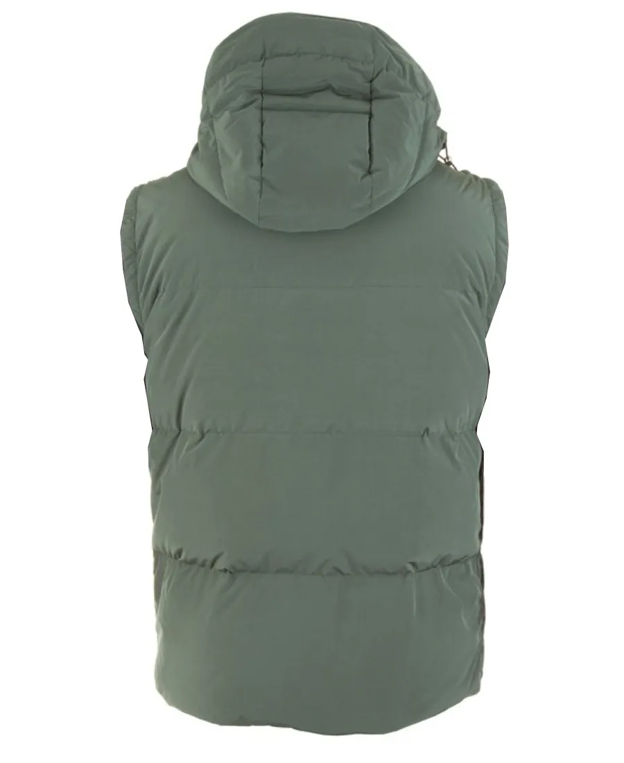 Logo Patch Hooded Down Jacket